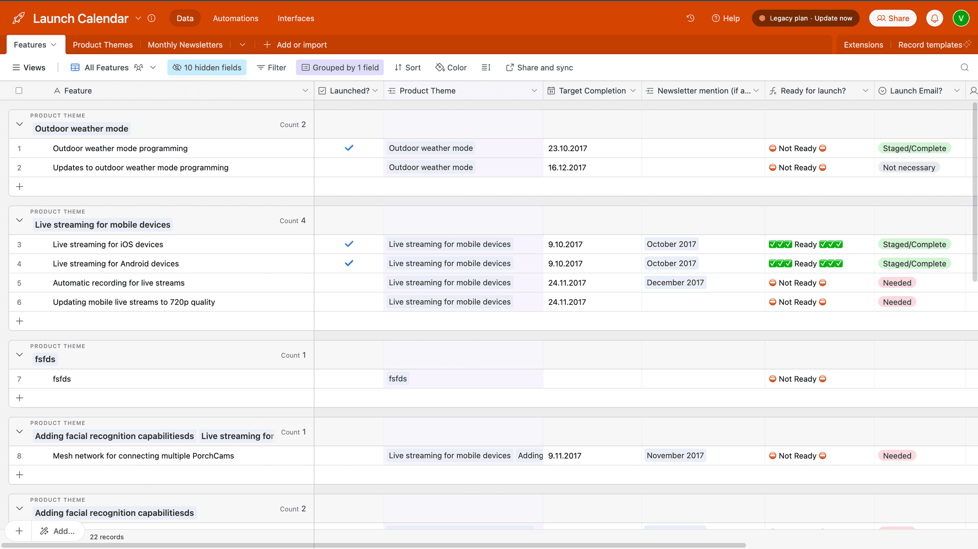 Airtable UI Screenshot